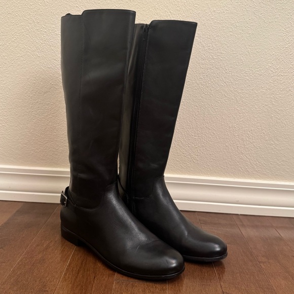 Ciao Bella Shoes - Ciao Bella Black Leather Riding Boot